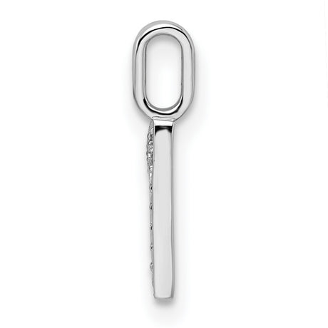 14k White Gold Number One Pendant with Diamond Accents, Pavé Set Charm, Polished Finish