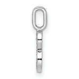 14k White Gold Number 8 Pendant with Pavé Diamonds, Infinity Charm for Women or Unisex Wear