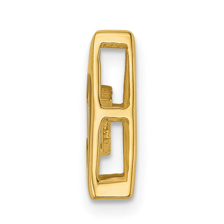14k Yellow Gold Triangle Pendant with Baguette Diamond Accent, Modern Geometric Design