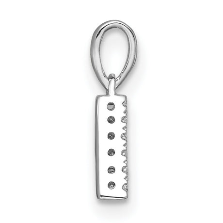14k White Gold Diamond Initial A Pendant, Pavé Letter Charm Monogram Jewelry for Women