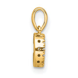 Diamond Letter C Initial with Bail Charm Pendant in Real 10k Yellow Gold