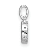 14k White Gold Letter G Pendant with Diamonds, Personalized Initial Charm for Women or Unisex Wear