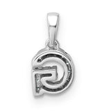 14k White Gold Letter G Pendant with Diamonds, Personalized Initial Charm for Women or Unisex Wear