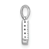 14k White Gold Initial Pendant with Diamond Accents, Script Letter K Charm for Women