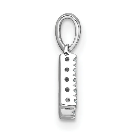 14k White Gold Initial Pendant with Diamond Accents, Script Letter K Charm for Women