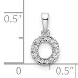14k White Gold Diamond Circle Pendant with Halo in Open Eternity Design for Women