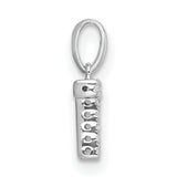 14k White Gold Cross Pendant with Pavé Diamonds, Christian Faith Charm for Women