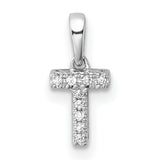 14k White Gold Cross Pendant with Pavé Diamonds, Christian Faith Charm for Women