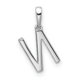 14k White Gold Initial N Pendant with Pavé Cubic Zirconia, Dainty Letter Charm for Women