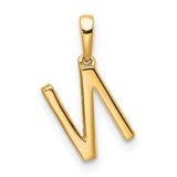Diamond Letter N Initial Charm Pendant in Real 14k Yellow Gold
