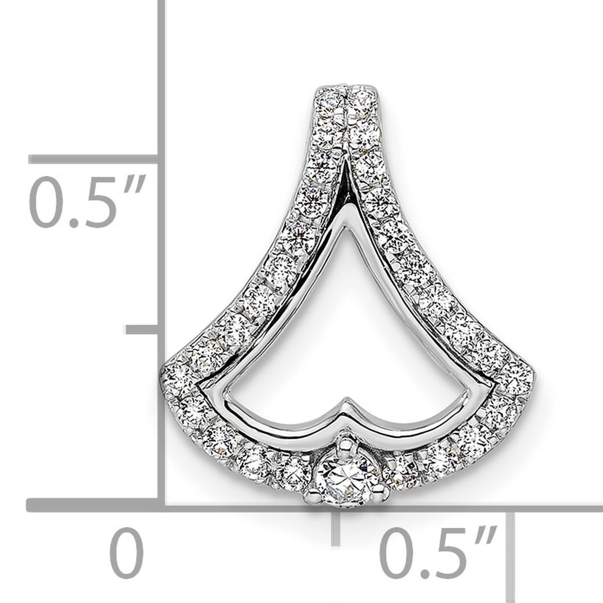 14k White Gold Heart Pendant with Diamonds, Romantic Fine Jewelry for Women