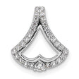 14k White Gold Heart Pendant with Diamonds, Romantic Fine Jewelry for Women