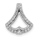 14k White Gold Heart Pendant with Diamonds, Romantic Fine Jewelry for Women