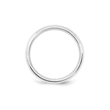 White Gold Milgrain, Comfort Fit wedding band ring alternate angle