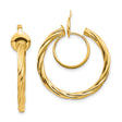 14k Yellow Gold Twisted Hoop Earrings for Women, Polished Rope Style with Timeless Design, Classic Daily Wear Hoops, Elegant Fashion Jewelry, Modern Statement Gold Earrings, Solid Fine Hoops