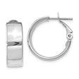 14k White Gold Hoop Earrings, Small Round Hinged Hoops with High Polish Finish