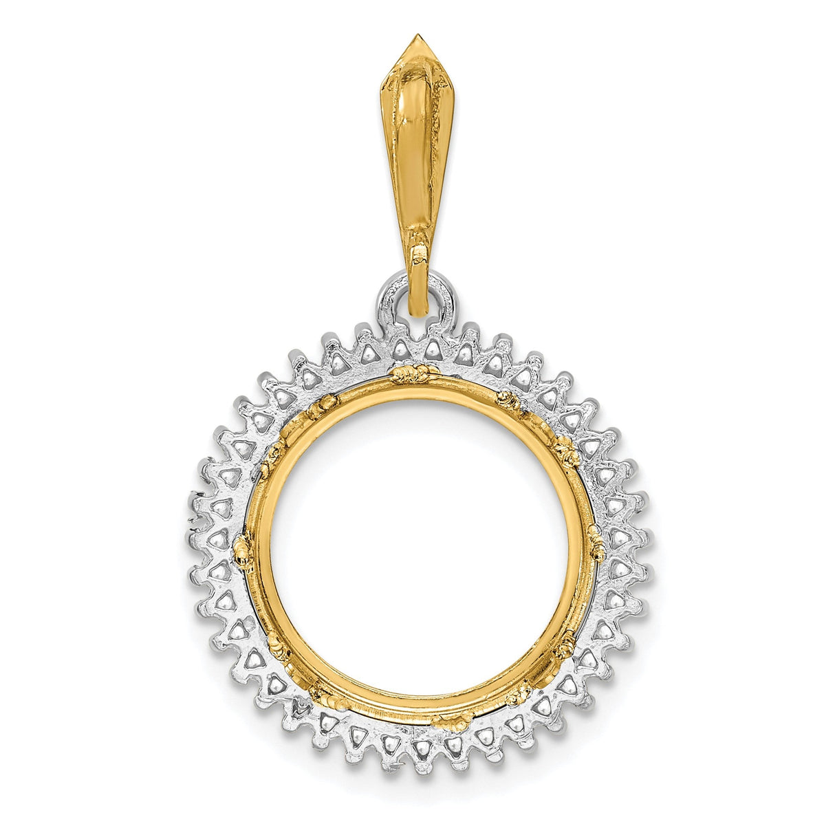 14 mm 14k Multi-Tone Gold coin bezel for 14 mm Coin — additional image