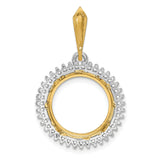 14 mm 14k Multi-Tone Gold coin bezel for 14 mm Coin — additional image