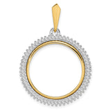 22 mm 14k Multi-Tone Gold coin bezel for 21.6 mm Coin