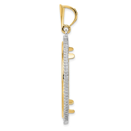 34 mm 14k Multi-Tone Gold coin bezel for 34.2 mm Coin — alternate view