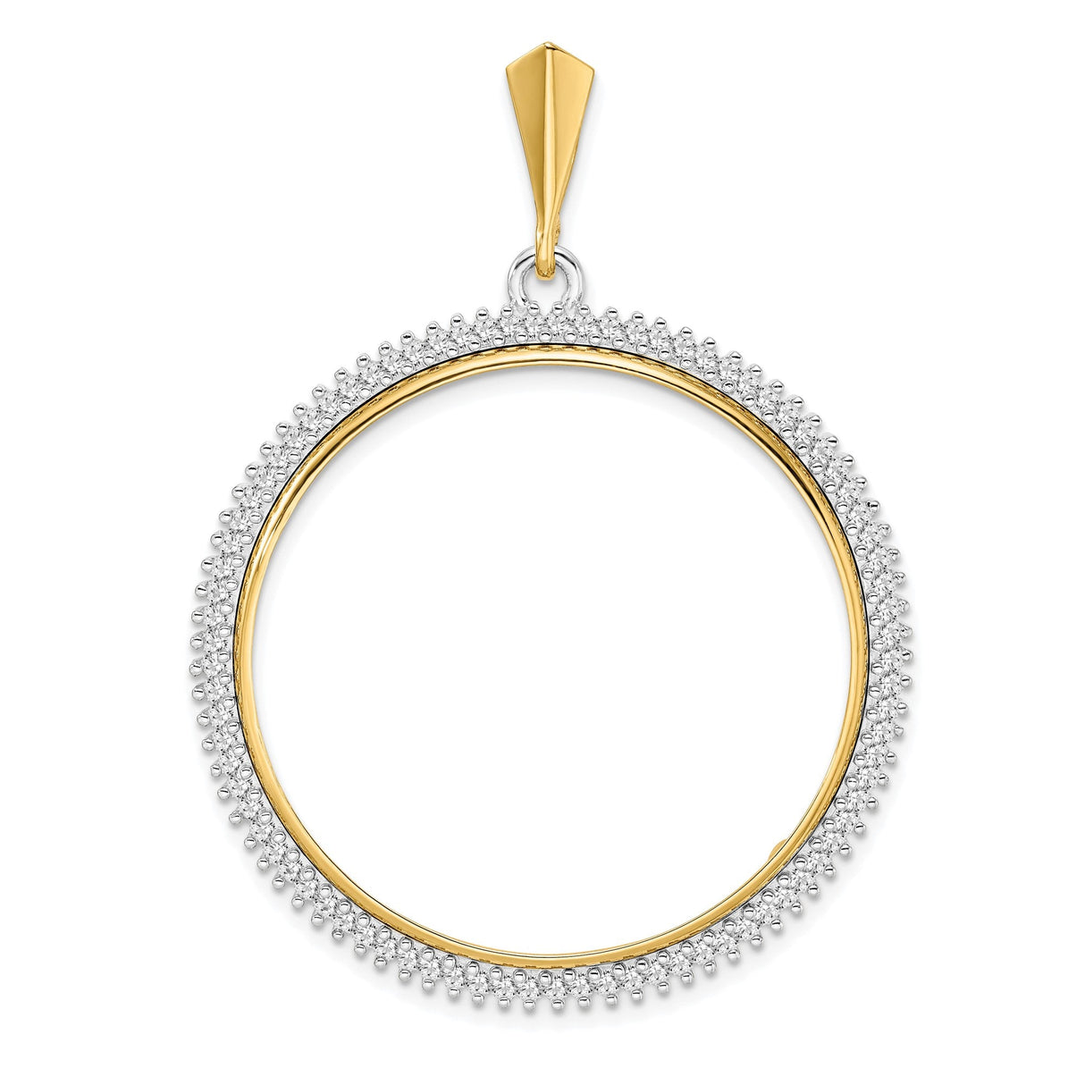 34 mm 14k Multi-Tone Gold coin bezel for 34.2 mm Coin