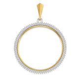 34 mm 14k Multi-Tone Gold coin bezel for 34.2 mm Coin