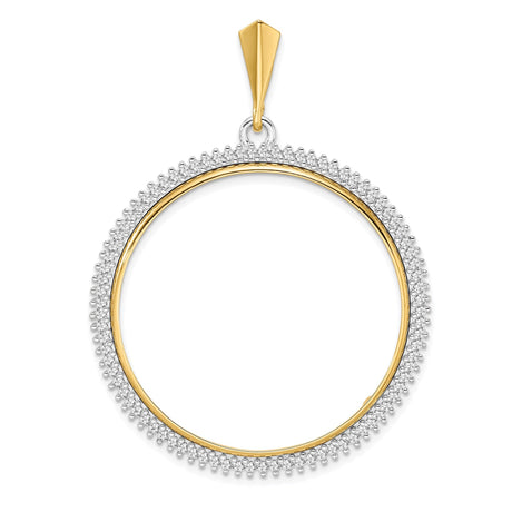 34 mm 14k Multi-Tone Gold coin bezel for 34.2 mm Coin
