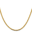 14K Tri-color Gold 2.75 mm Polished Chain Necklace, Solid
