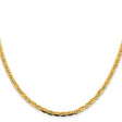 14K Tri-color Gold 3.8 mm Polished Chain Necklace, Solid