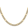 14K Yellow Gold 5.25 mm Figaro Chain Necklace, Polished