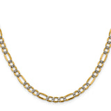 14K Yellow Gold 5.25 mm Figaro Chain Necklace, Polished