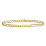 14K Yellow Gold 3.4 mm Curb Chain Bracelet, Polished