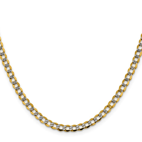 14K Yellow Gold 4.3 mm Curb Chain Necklace, Polished