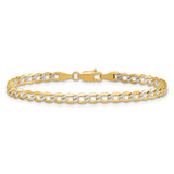 14K Yellow Gold 4.3 mm Curb Chain Bracelet, Polished