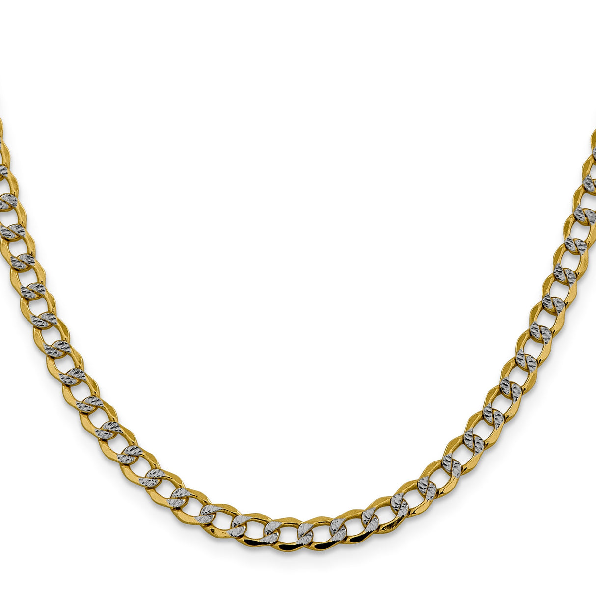 14K Yellow Gold 5.2 mm Curb Chain Necklace, Polished