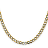 14K Yellow Gold 5.2 mm Curb Chain Necklace, Polished