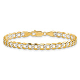 14K Yellow Gold 5.2 mm Curb Chain Bracelet, Polished