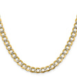 14K Yellow Gold 6.75 mm Curb Chain Necklace, Polished