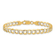 14K Yellow Gold 6.75 mm Curb Chain Bracelet, Polished