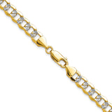 14K Yellow Gold 7.1 mm Curb Chain Necklace, Polished alternate angle