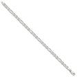 925 White Gold 4.5 mm Polished Chain Bracelet, Solid