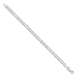 925 White Gold 5.5 mm Polished Chain Bracelet, Solid