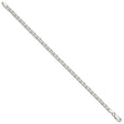 925 White Gold 3.75 mm Polished Chain Bracelet, Solid