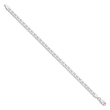 925 White Gold 4.5 mm Polished Chain Bracelet