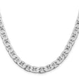 925 White Gold 6.5 mm Polished Chain Necklace