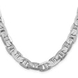 925 White Gold 9.5 mm Polished Chain Necklace