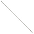 925 White Gold 2.2 mm Polished Chain Bracelet, Solid