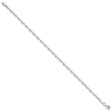 925 White Gold 2.9 mm Polished Chain Bracelet, Solid