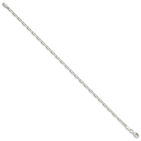 925 White Gold 2.9 mm Polished Chain Bracelet, Solid