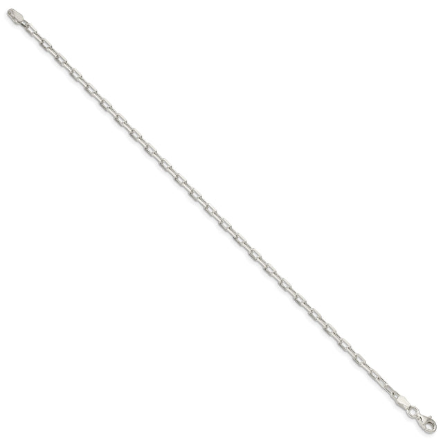 925 White Gold 2.9 mm Polished Chain Bracelet, Solid
